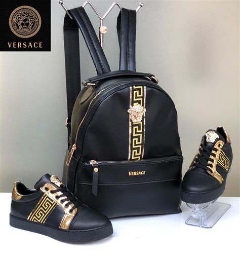 versace backpack black price|Versace gift set with backpack.